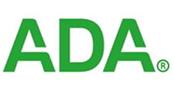 The image displays a logo consisting of the letters  ADA  in bold, capitalized white font against a dark background, with the acronym  ADA  stylized to suggest an organization or institution.